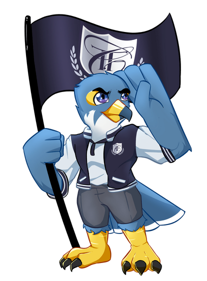 นี่คือมาสคอตโรงเรียน ฟัลโก้